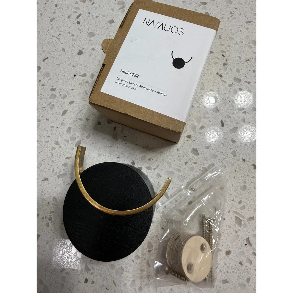 Namuos Hook DEER Wall Hanger OS Black EUC 2.5